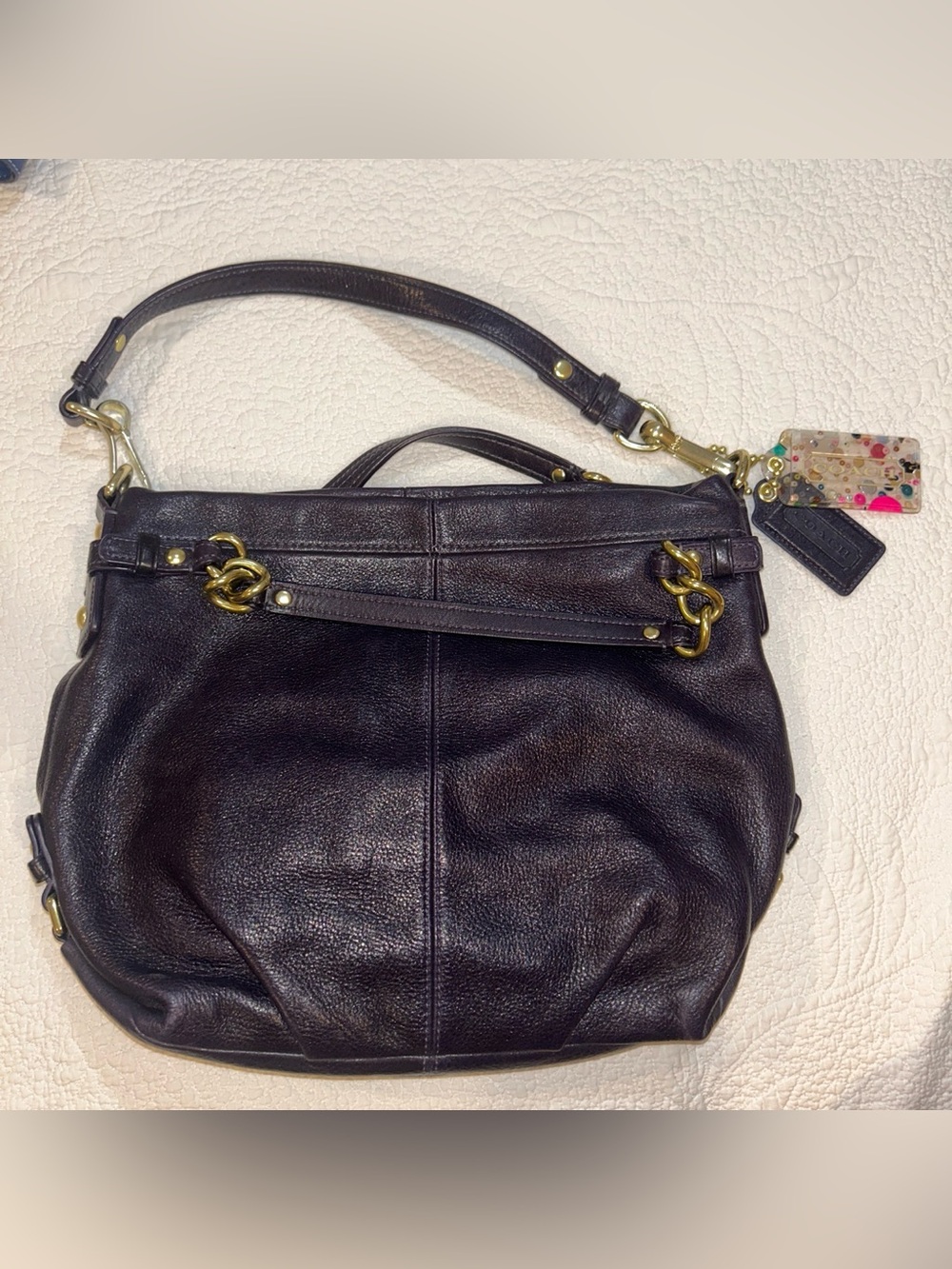 Coach Brooke Hobo vintage shoulder bag in dark purple